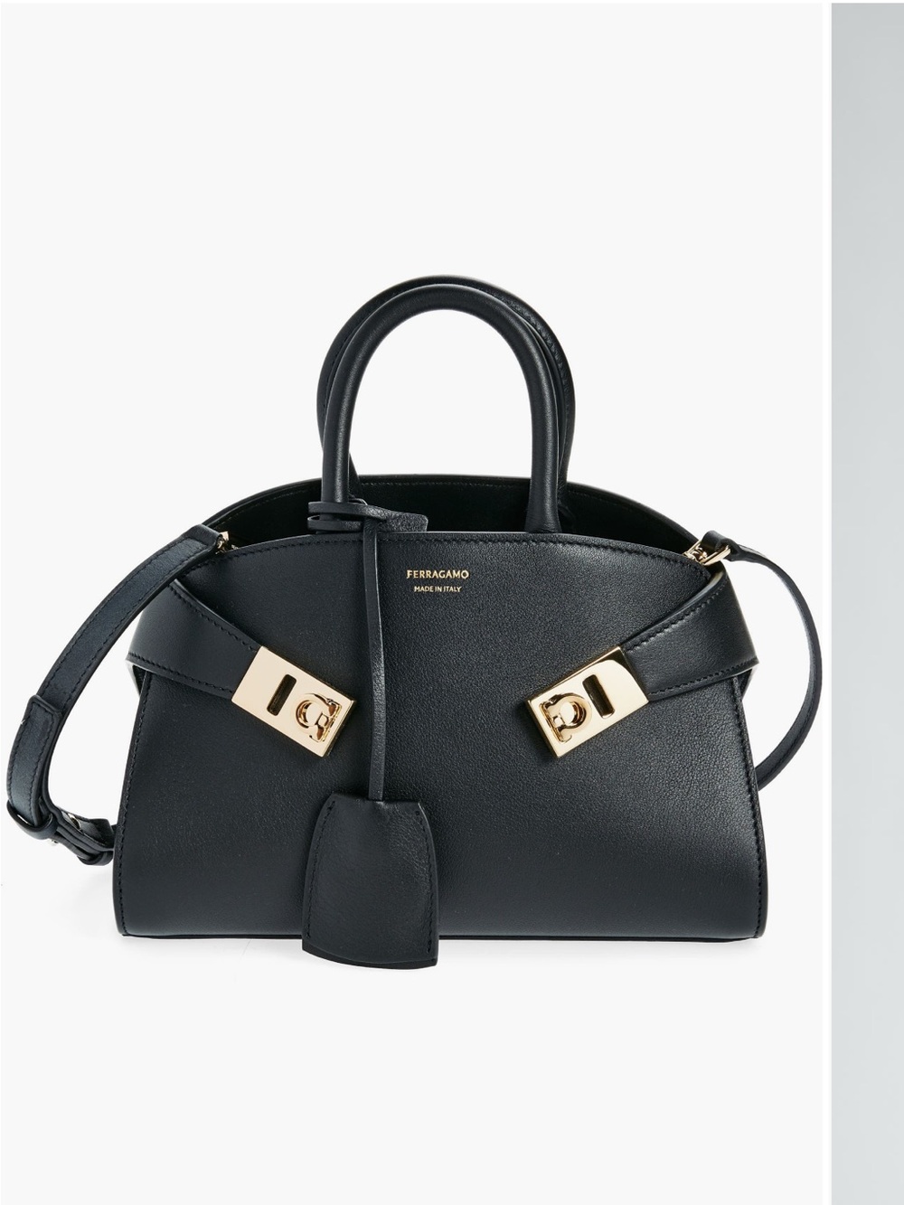 Ferragamo mini hug handbag in black